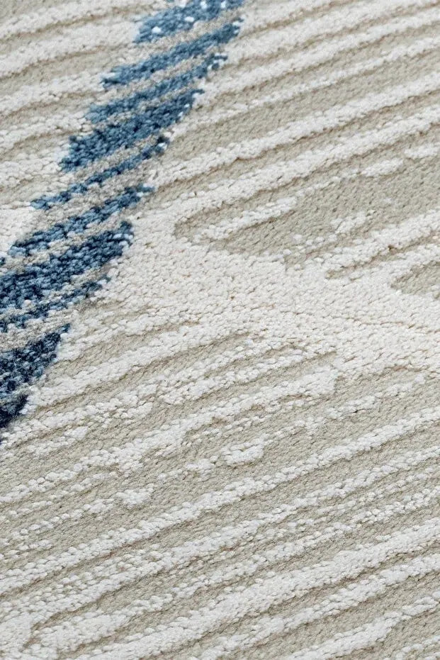 Moda 1097 Mavi Minimal ve Modern Tasarımlı Oturma Odası Halısı