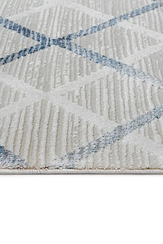 Moda 1097 Mavi Minimal ve Modern Tasarımlı Oturma Odası Halısı