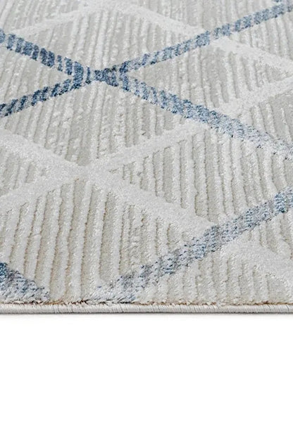 Moda 1097 Mavi Minimal ve Modern Tasarımlı Oturma Odası Halısı
