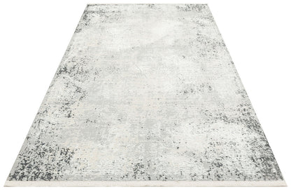 LGS 05 CREAM GREY XW  - LAGOS XW - Hav Toz Vermez Eskitme Desenli Modern Makine Halısı