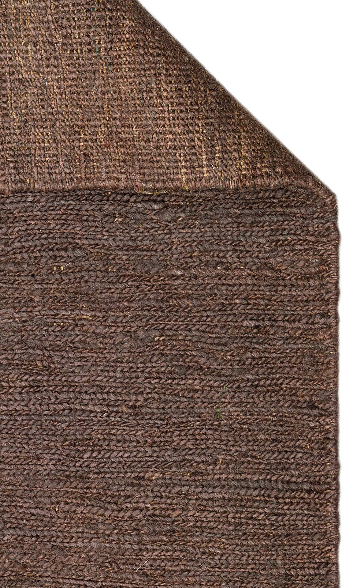 SMK PLAIN BROWN  - SOUMAK - Soumak Örgülü Naturel Kendir Halı