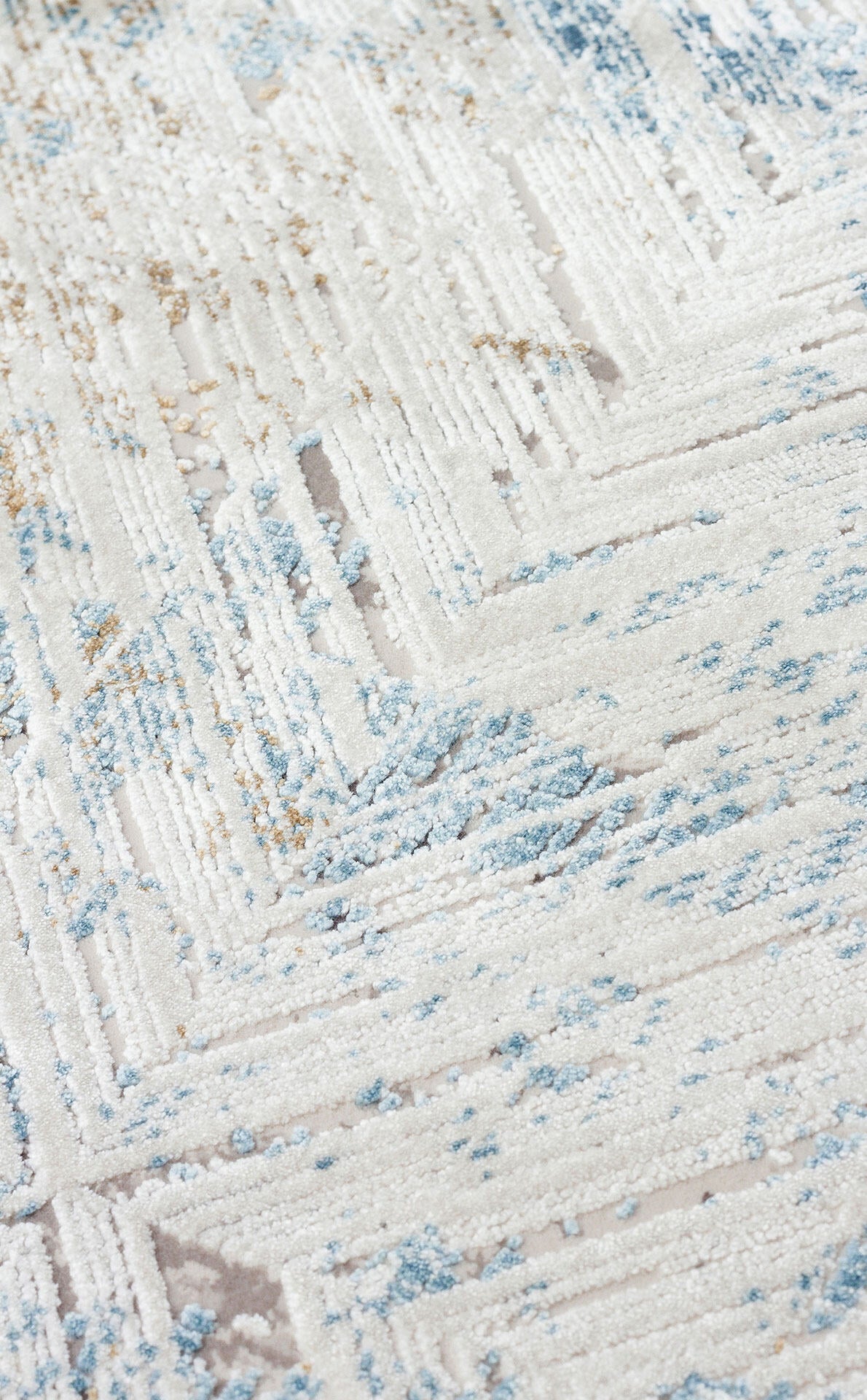 PLM 03 CREAM BLUE  - PALMIRA - Yüksek Kaliteli Sık Dokuma Modern Salon Halısı