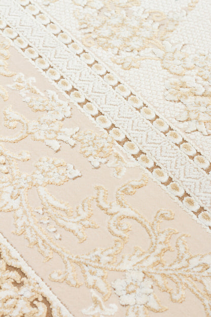 PLM 09 CREAM GOLD  - PALMIRA - Yüksek Kaliteli Sık Dokuma Modern Salon Halısı