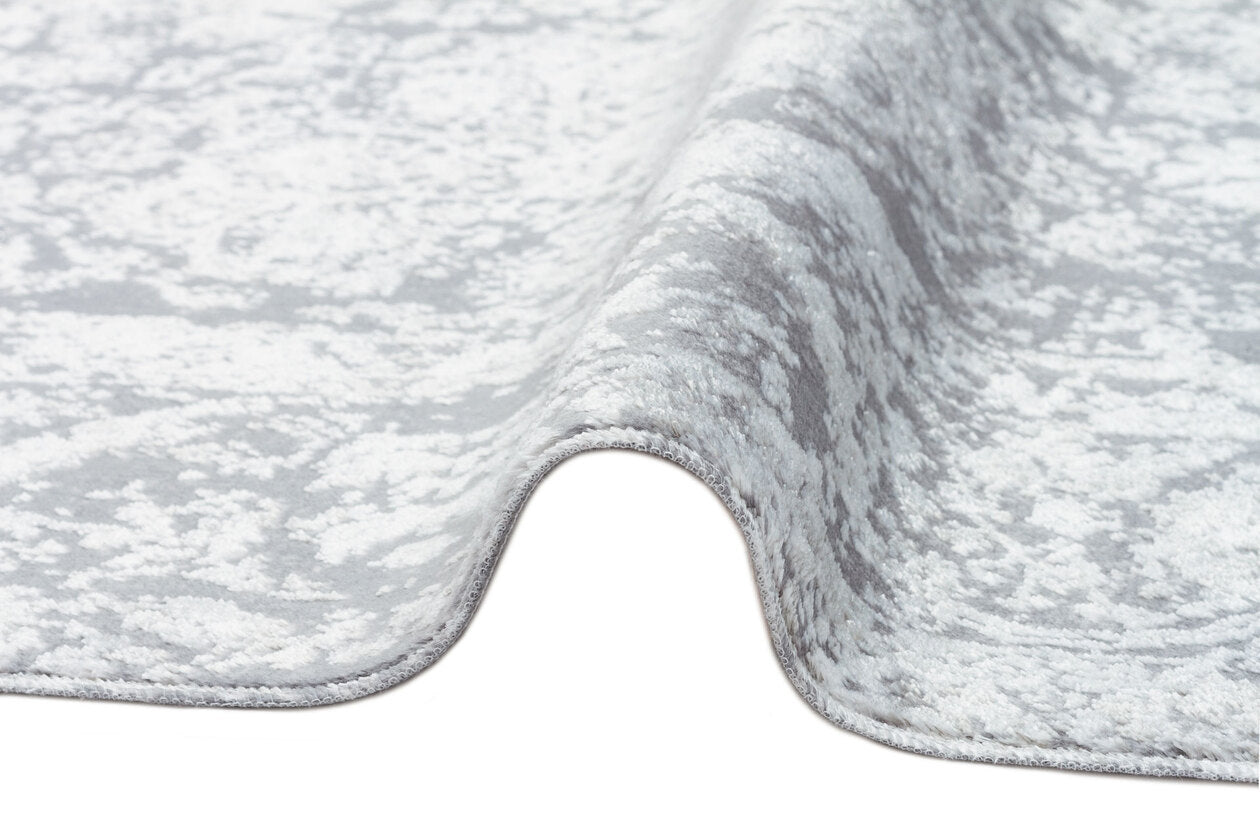 ST 02 GREY XW  - SATEEN - Hav Toz Vermez Yıkanabilir Kaymaz İnce Dokuma Modern Halı 