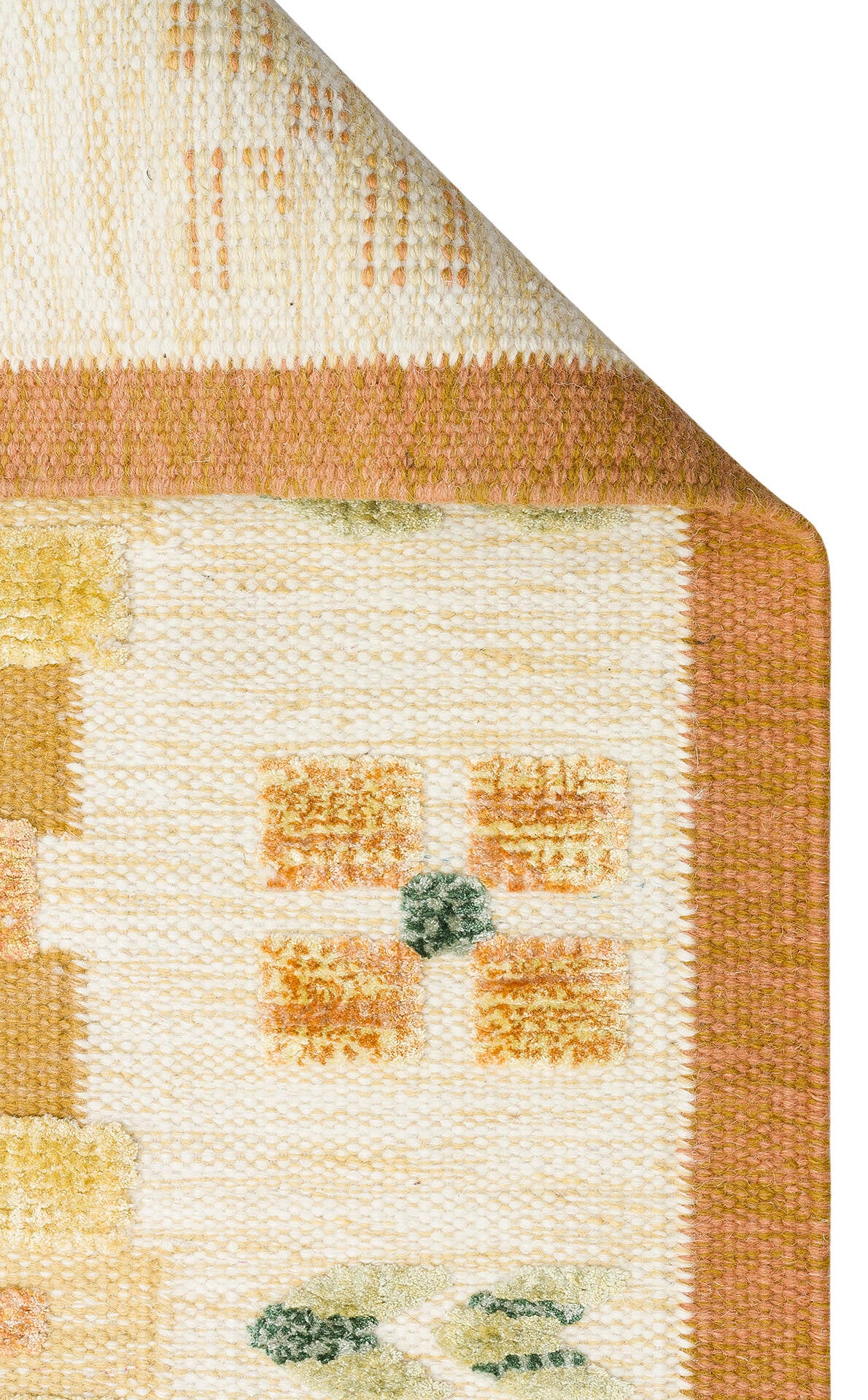 MYK 02 GOLD  - MAYA KILIM - Yüksek Alçak Dokulu, Etnik Motiflere Sahip Yün Kilim