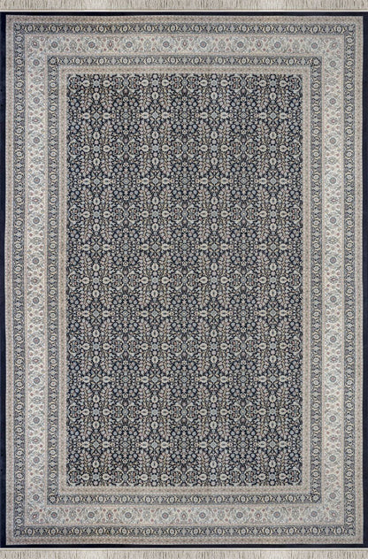 Vendome Palace 5401 Lacivert Bordo - Viskon Bambu Halı | Dokuma Salon Halısı