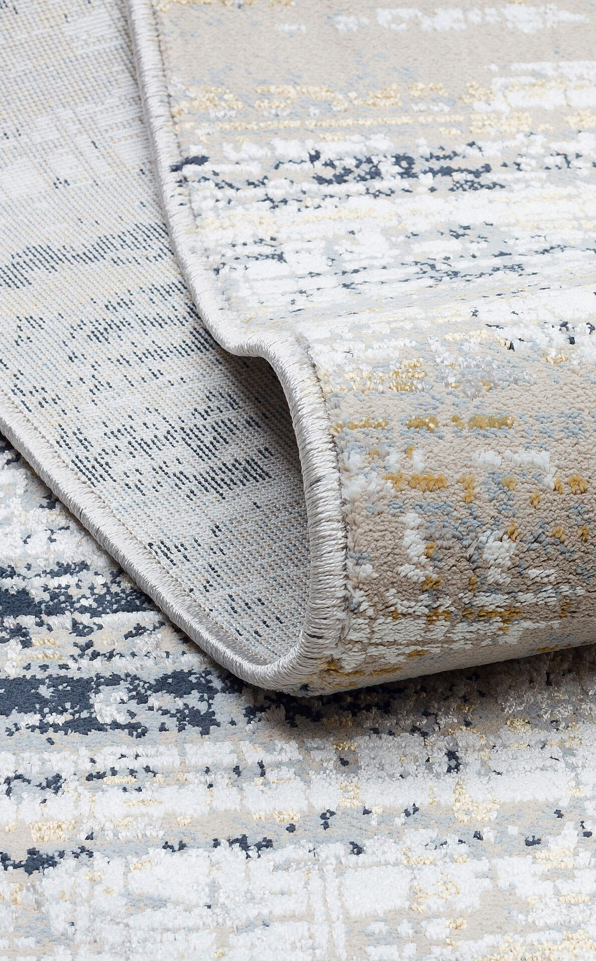MDN 05 CREAM BLUE  - MODENA - Şık ve Modern Sıkı Dokuma Hav Toz Vermez Makine Halısı