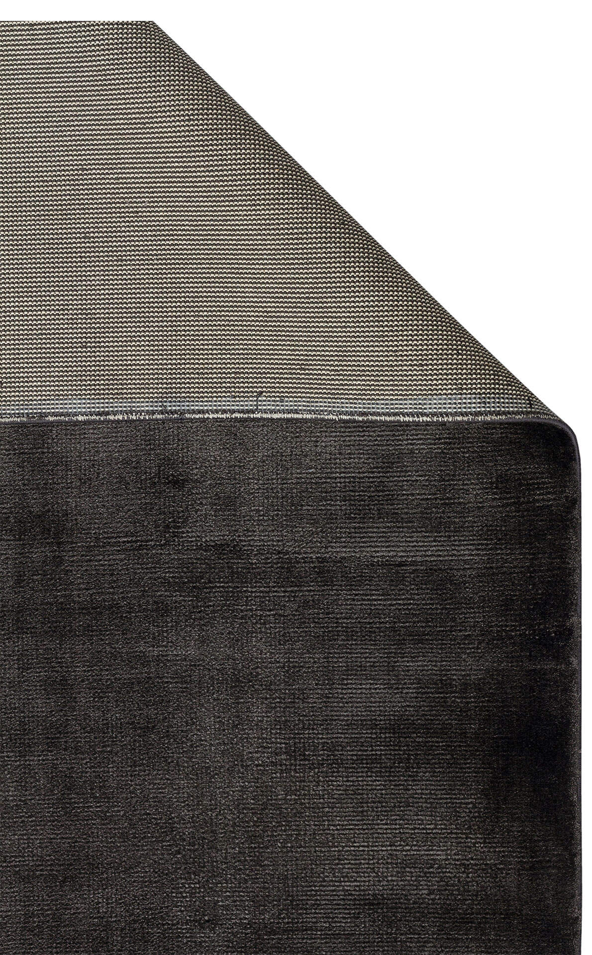 VT PLAIN CHARCOAL  - VELVET - Düz Renk El Emeği ile Özel Tezgahlarda Üretilen Viskon Uşak Halısı 