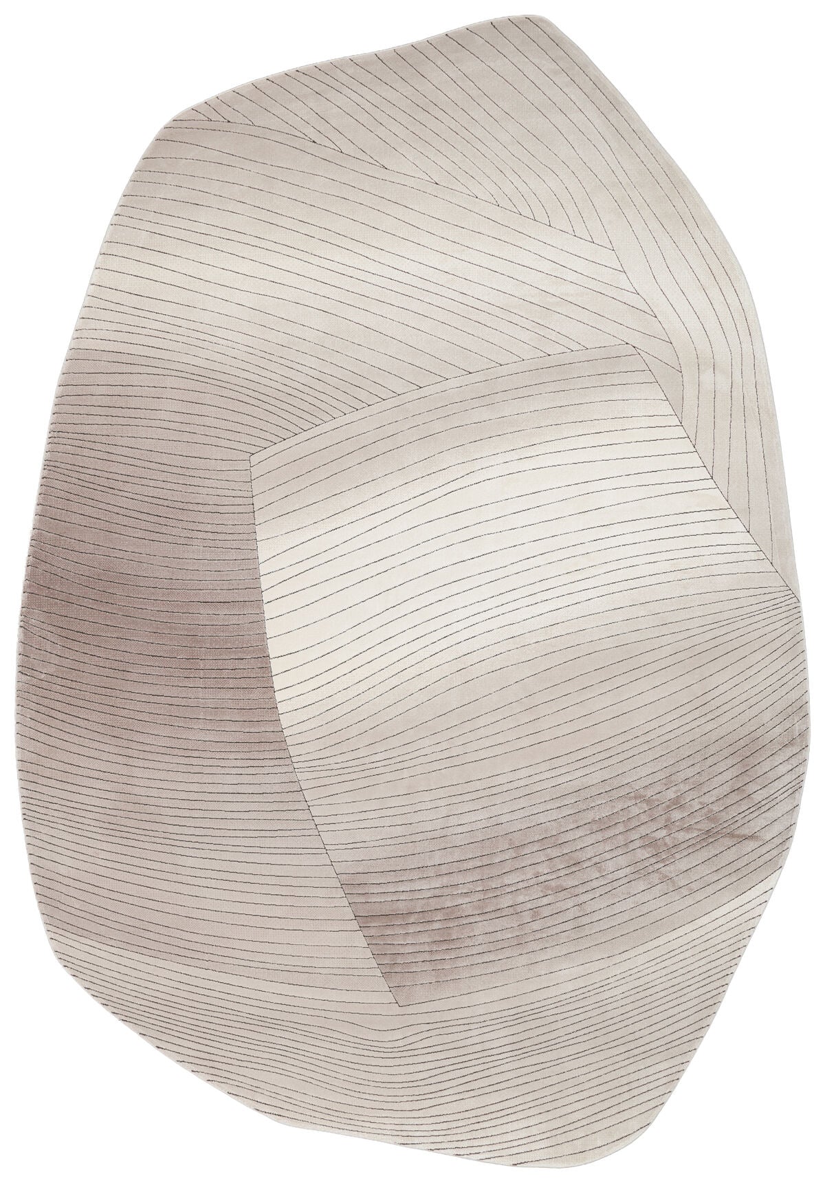 Utopia UTP 07 Krem Gri Amorf Tasarımlı Modern Viskon Halı Oval Kesim Yıkanabilir Salon Halısı