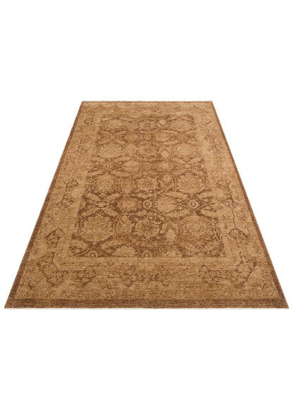 Shiraz SHR 01 Bej - Vintage Eskitme Desenli Yumuşak Dokulu Modern Makine Halısı