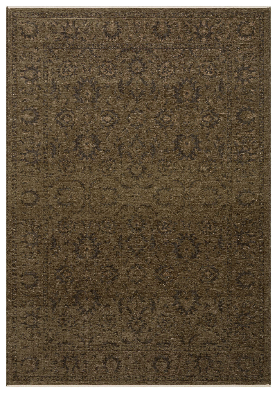 Liza LIZ 03 Yeşil XW - Düz Pamuk Dokulu Kilim Kaymaz Tabanlı, Yıkanabilir, Uzun Ömürlü Kilim