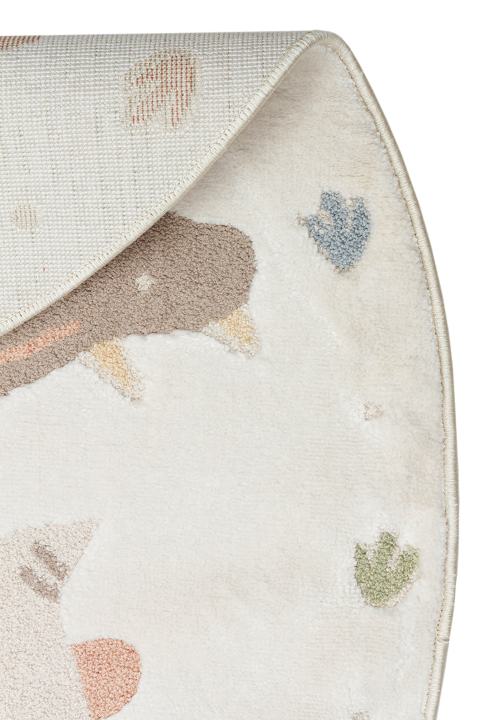 Bambino 07 Krem MULTY Pastel Renkli Hav ve Toz Vermeyen Çocuk Halısı