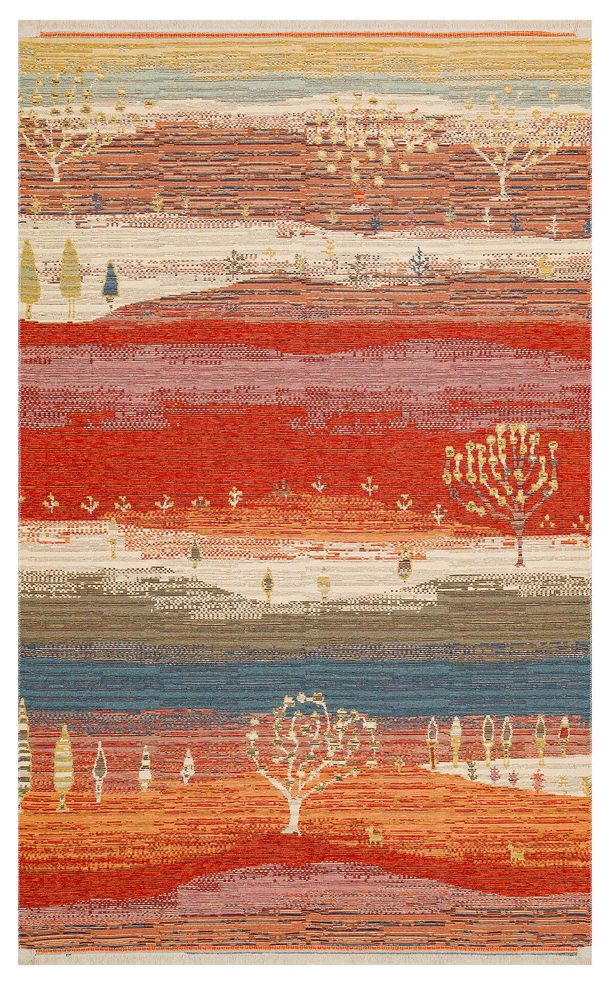 Nomad NMD 12 Toprak - Çift Taraflı Yıkanabilir Kilim | Otantik Kilim