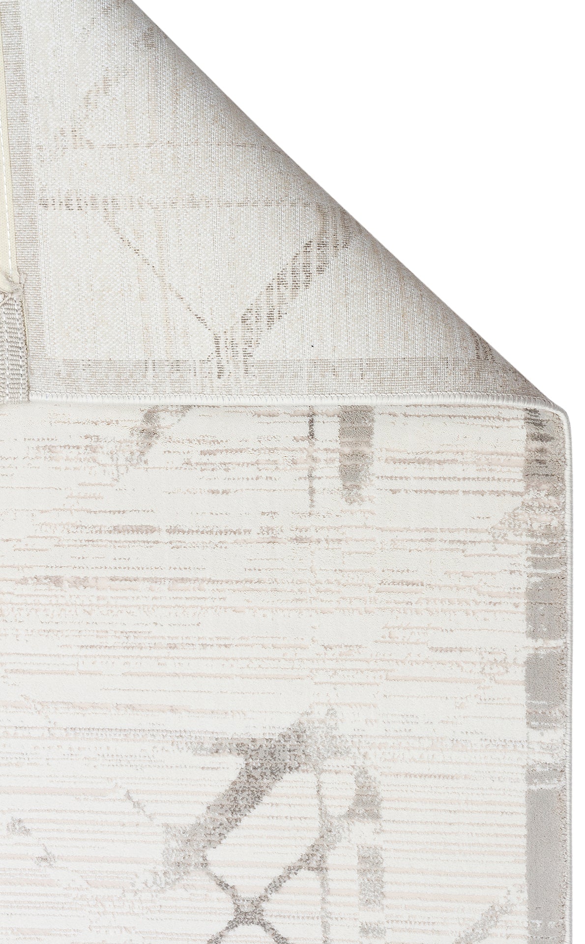 Padona PDN 02 Krem Gri - Extra Yumuşak Dokulu Sık Dokuma Modern Eskitme Desenli Halı
