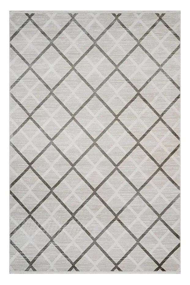 Moda 1097 Gri Minimal ve Modern Tasarımlı Oturma Odası Halısı