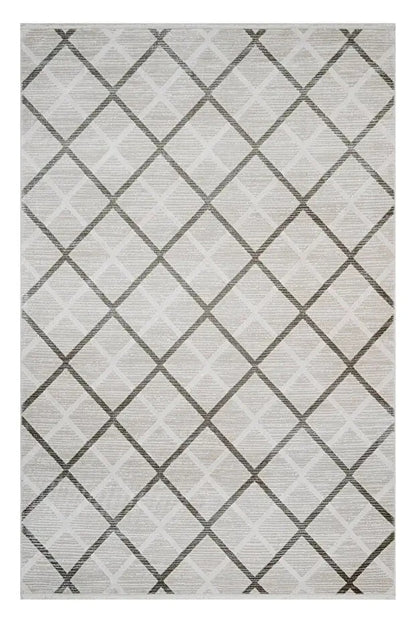 Moda 1097 Gri Minimal ve Modern Tasarımlı Oturma Odası Halısı