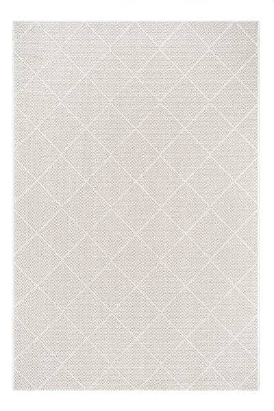 KOZA HALI NOMAD A2417A KREM Modern Saçaksız Flatweave Dokuma Halı – Polipropilen, Robot Süpürge Uyumlu Dekoratif Halı
