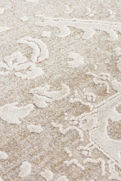 BBL 02 BEIGE  - BABIL - Yumuşak Dokulu Vintage Esintilere Sahip Over-dyed Sık Dokuma Salon Halısı