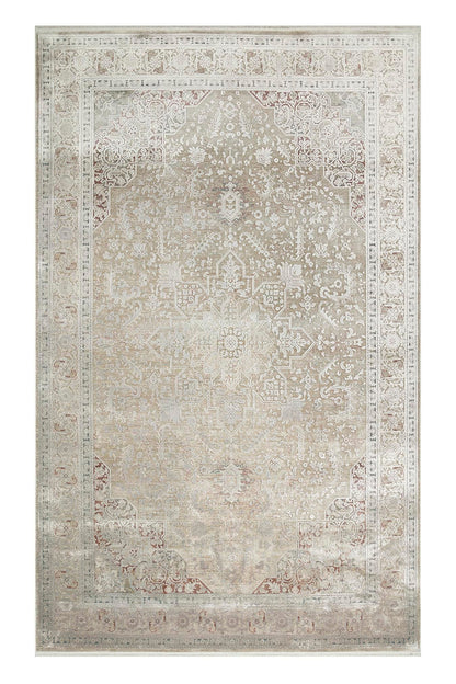 BBL 02 GREY  - BABIL - Yumuşak Dokulu Vintage Esintilere Sahip Over-dyed Sık Dokuma Salon Halısı