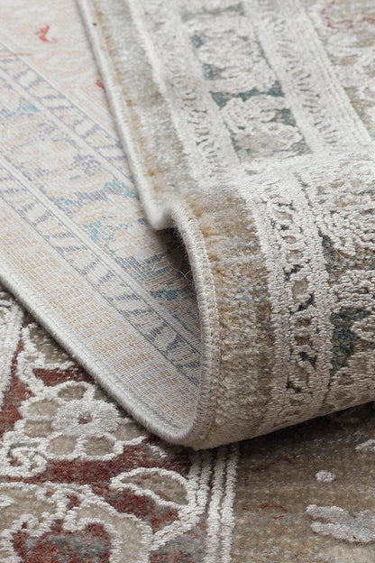 BBL 02 GREY  - BABIL - Yumuşak Dokulu Vintage Esintilere Sahip Over-dyed Sık Dokuma Salon Halısı