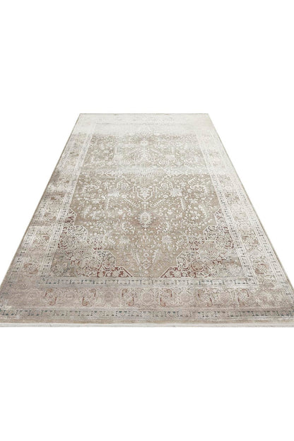 BBL 02 GREY  - BABIL - Yumuşak Dokulu Vintage Esintilere Sahip Over-dyed Sık Dokuma Salon Halısı