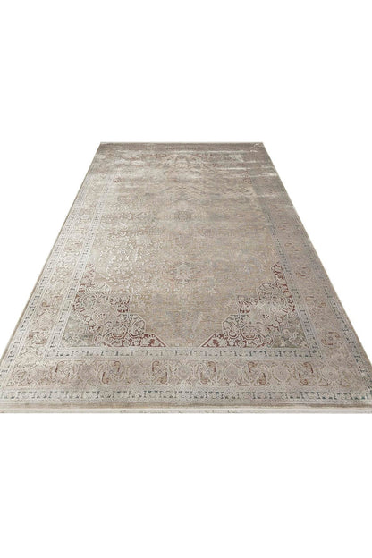 BBL 02 GREY  - BABIL - Yumuşak Dokulu Vintage Esintilere Sahip Over-dyed Sık Dokuma Salon Halısı