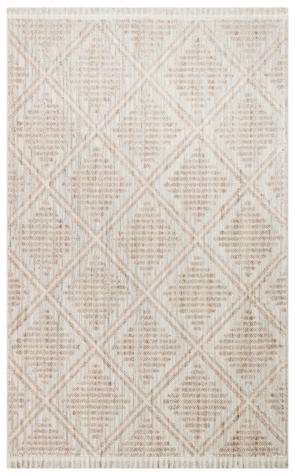 CZY 03 GREY BEIGE  - COZY - Hav Toz Vermez Modern Örgü Dokuma Makine Halısı