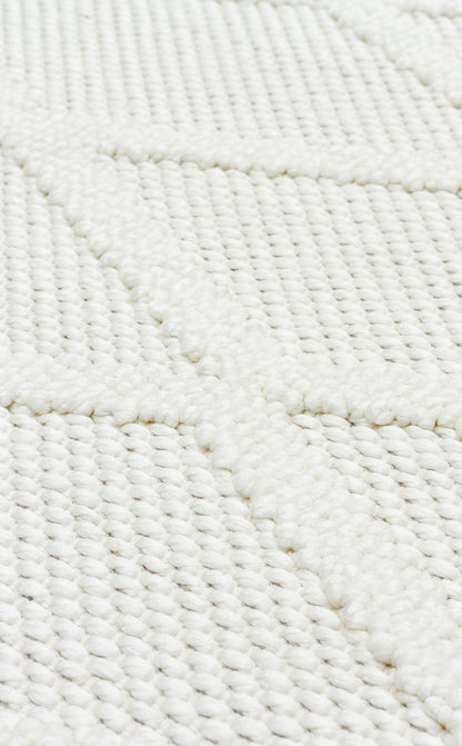 CZY 04 CREAM  - COZY - Hav Toz Vermez Modern Örgü Dokuma Makine Halısı