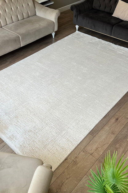 Truva 6641 Krem - Modern Akrilik Salon Halısı