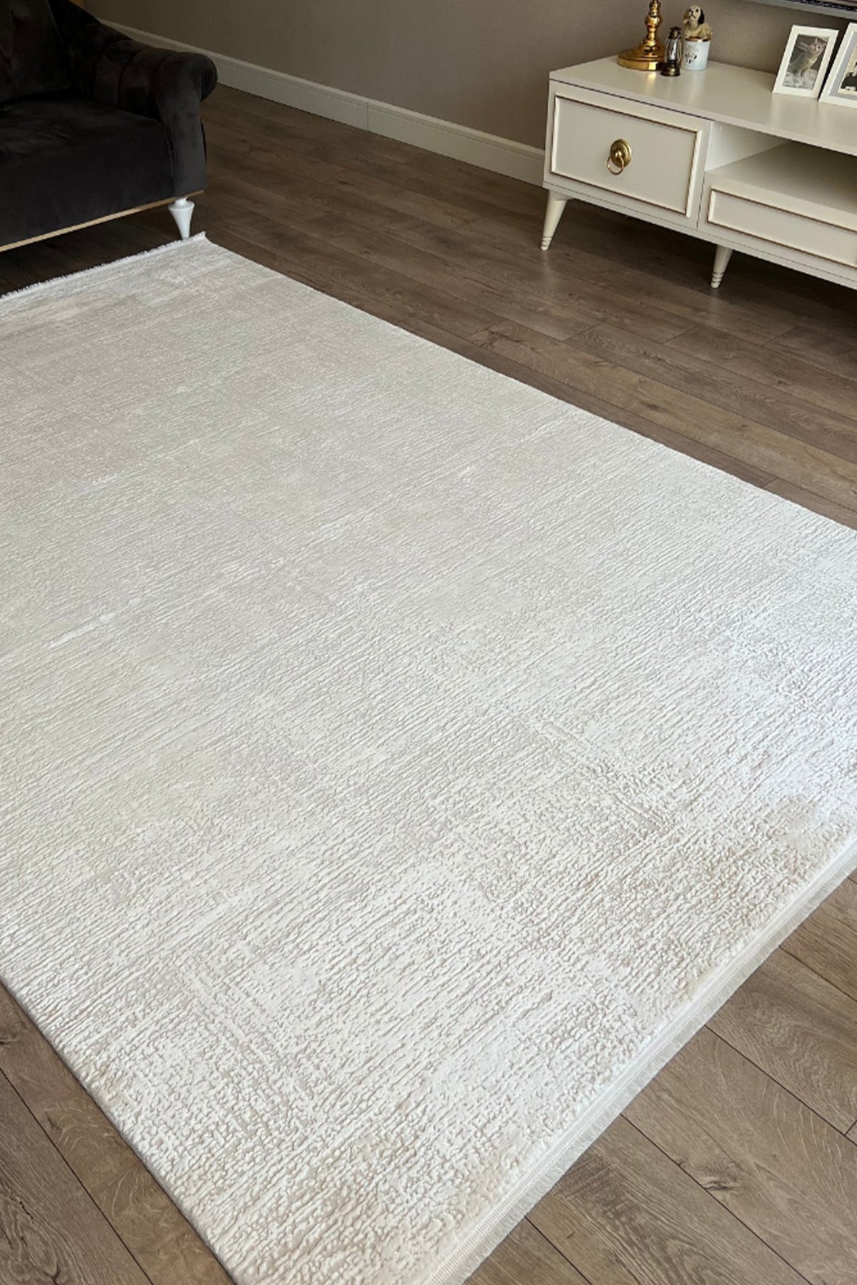 Truva 6641 Krem - Modern Akrilik Salon Halısı