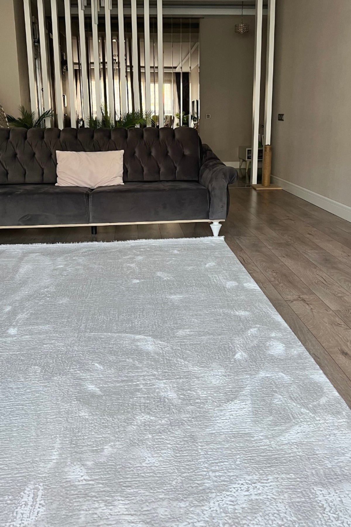 Truva 6641 Krem - Modern Akrilik Salon Halısı