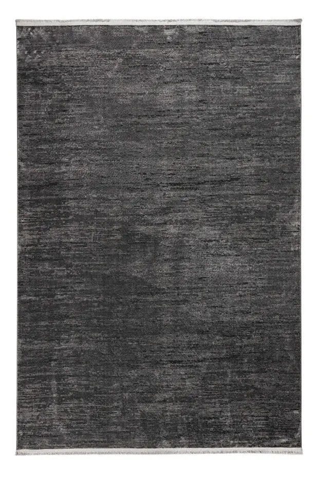 Nadide Serisi 1041 Antrasit Mikrofiber, Modern Yumuşak ve Antibakteriyel Makine Halısı