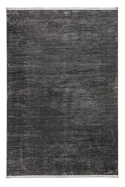 Nadide Serisi 1041 Antrasit Mikrofiber, Modern Yumuşak ve Antibakteriyel Makine Halısı