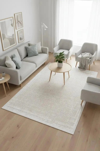 KOZA HALI ARİS A2704A BEJ Modern Akrilik Halı – Yumuşak Geçişli Şık Salon ve Oturma Odası Halısı