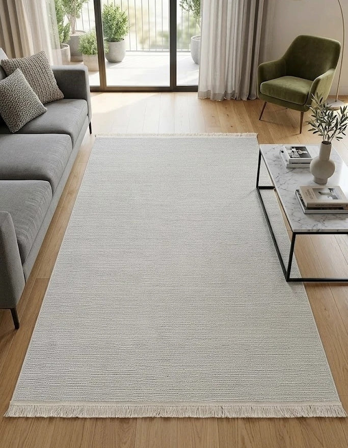Bukle 1120 Gri İskandinav Modern Yumuşak Dokulu Antialerjik Halı