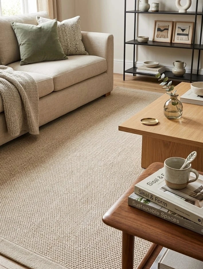 Sisal Plus 1148 Krem Bej – Pamuk Tabanlı Şık ve Kolay Temizlenen Halı