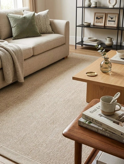 Sisal Plus 1148 Krem Bej – Pamuk Tabanlı Şık ve Kolay Temizlenen Halı