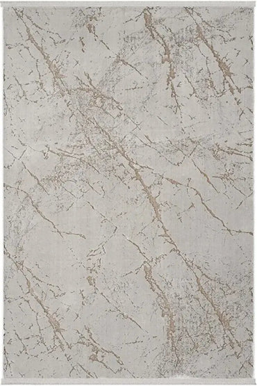 Cotton 1075 Bej Modern Tasarımlı Kaymaz Tabanlı Makine Halısı