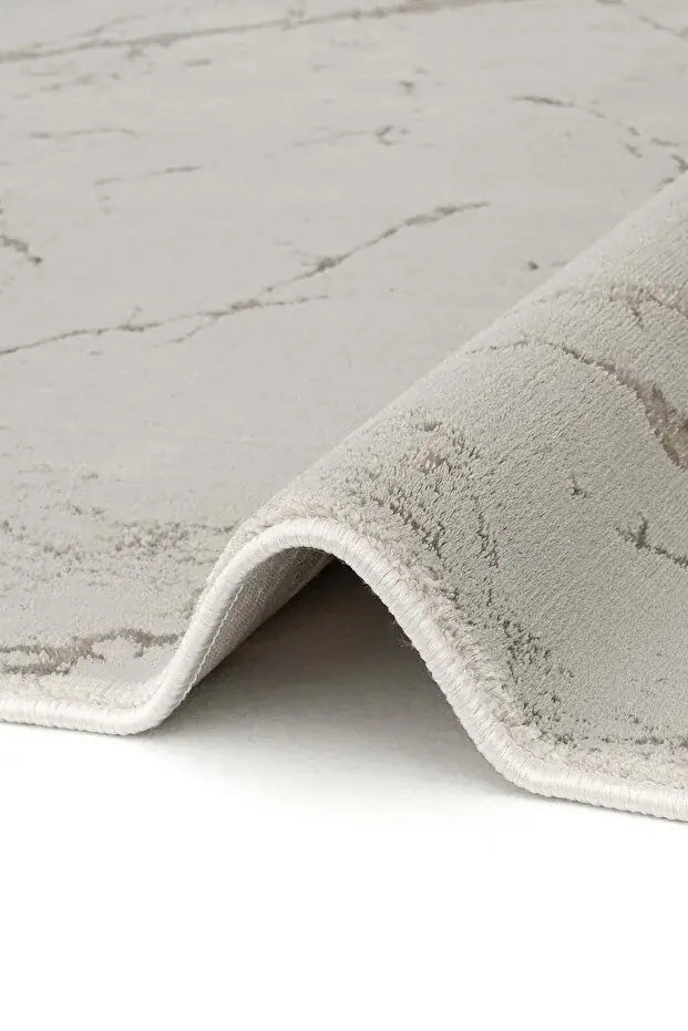 Cotton 1075 Bej Modern Tasarımlı Kaymaz Tabanlı Makine Halısı