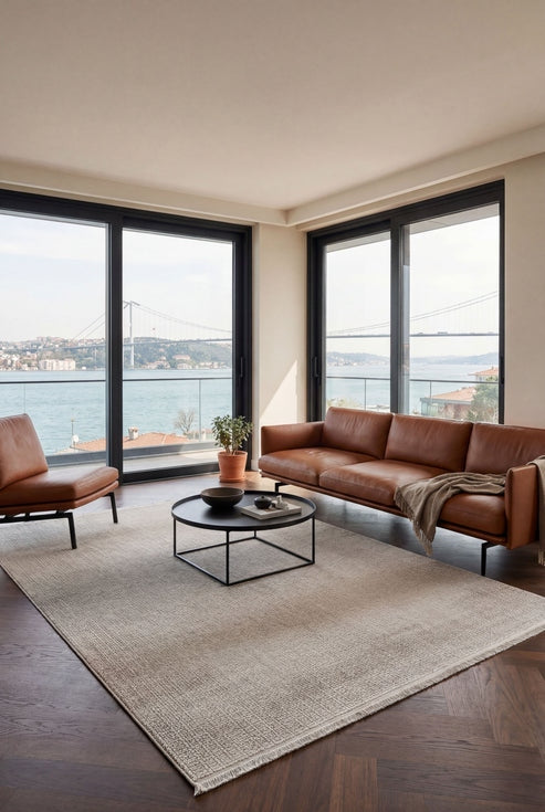 Dore Liora DU01B Gri Bej Modern Salon ve Oturma Odası Halısı