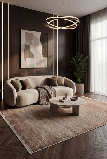 Beykoz Elira ZY15A Kahverengi Modern Salon ve Oturma Odası Halısı