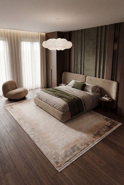 Hisar Elvian HZ07A Kahve Bej Modern Klasik Salon ve Oturma Odası Halısı