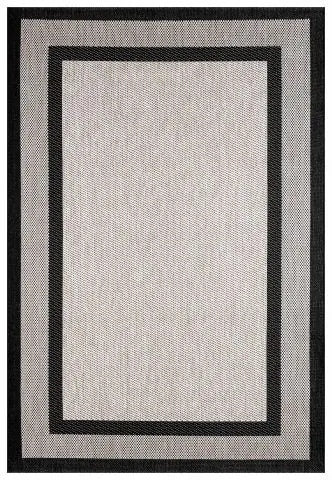Sisal Plus 1149 Bej Siyah – Pamuk Tabanlı Şık ve Kolay Temizlenen Halı