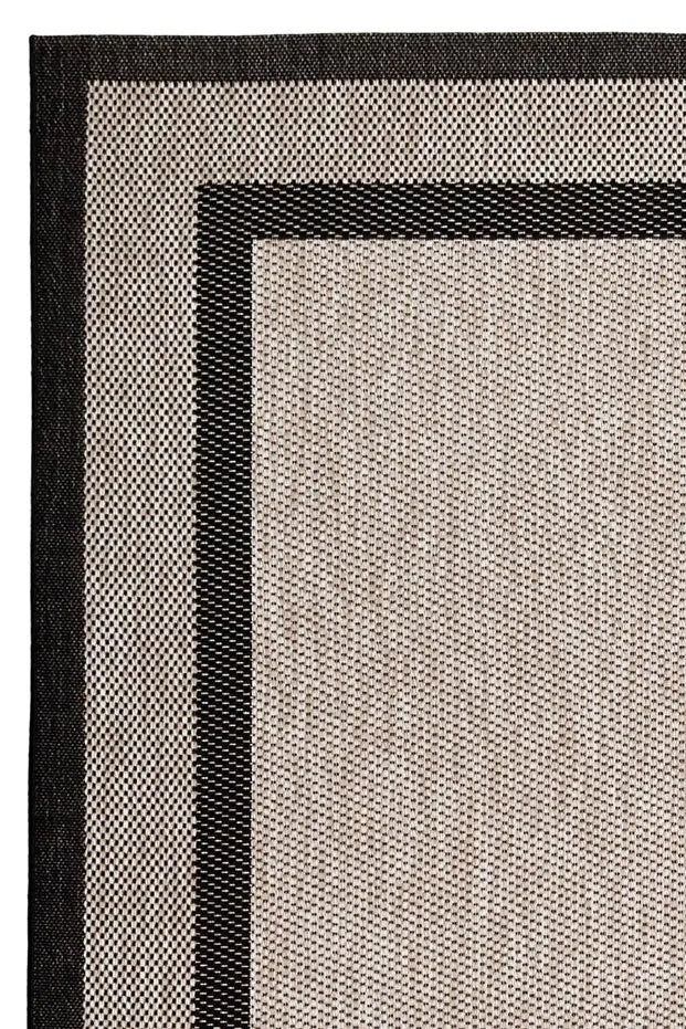Sisal Plus 1149 Bej Siyah – Pamuk Tabanlı Şık ve Kolay Temizlenen Halı