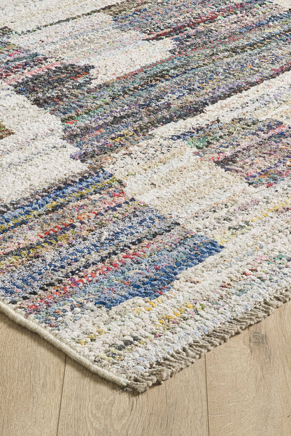 Empera Halı Antik Halı - Recycle Etnik Desenli El Dokuması Salon Halısı E0009