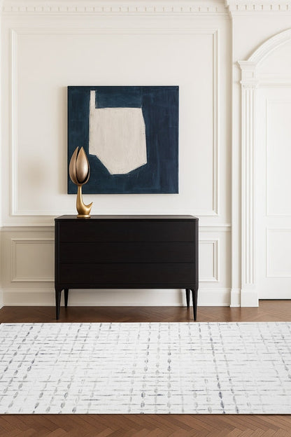 Hermes Fira HU01A Bej Gri Geometik Desenli Halı