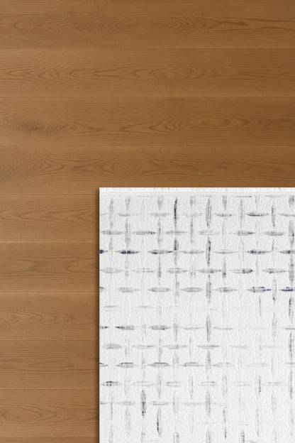 Hermes Fira HU01A Bej Gri Geometik Desenli Halı