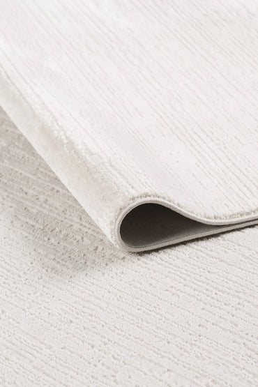 Empera Halı GEMMA 6030 PURE WHİTE Geometrik Desenli Oturma Odası, Antre ve Mutfak Halısı