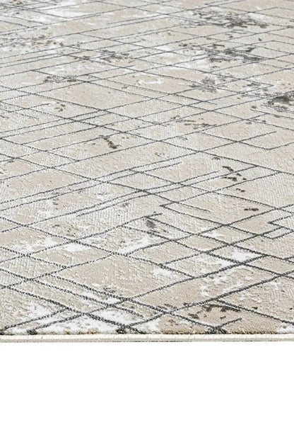 Nadide Serisi 1067 Gri  Mikrofiber, Modern Yumuşak ve Antibakteriyel Makine Halısı