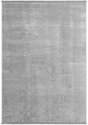 Cotton 1141 Gri Modern Tasarımlı Kaymaz Tabanlı Makine Halısı
